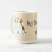 私のHavaneseは私の宿題を食べました コーヒーマグカップ (正面左)