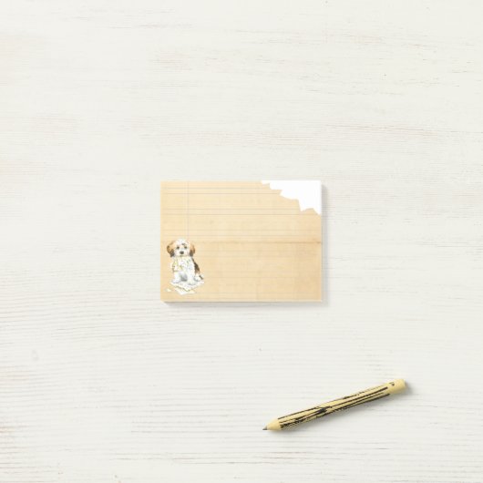 私のHavaneseは私の宿題を食べました ポストイット (デスク上)