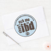 私のIBDのステッカーについて私に-青尋ねて下さい ラウンドシール (封筒)