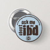 私のIBDボタンについて私に-青尋ねて下さい 缶バッジ (正面&裏面)