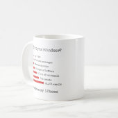 私のiPhoneから送られたトナカイを傷つける人 コーヒーマグカップ (正面左)