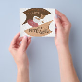 私のJavaが大好き！レトロなコーヒー チラシ (手)