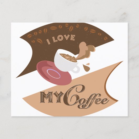 私のJavaが大好き！レトロなコーヒー チラシ (正面)