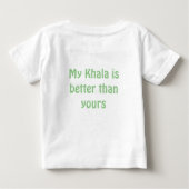 私のKhala (叔母さん)は私を愛します(名前は変えることができます) ベビーTシャツ (裏面)
