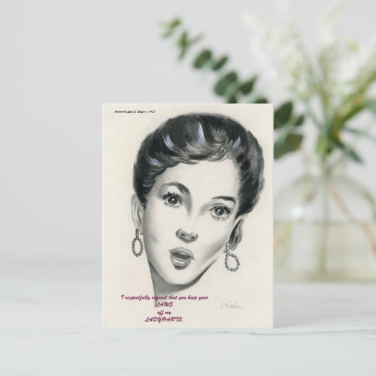 私のLADYPARTSの郵便はがきを離れてあなたの法律を保って下さい ポストカード (スタンド正面)