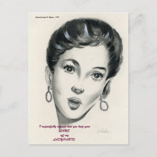 私のLADYPARTSの郵便はがきを離れてあなたの法律を保って下さい ポストカード