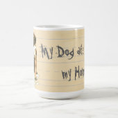 私のLeonbergerは私の宿題を食べました コーヒーマグカップ (中央)