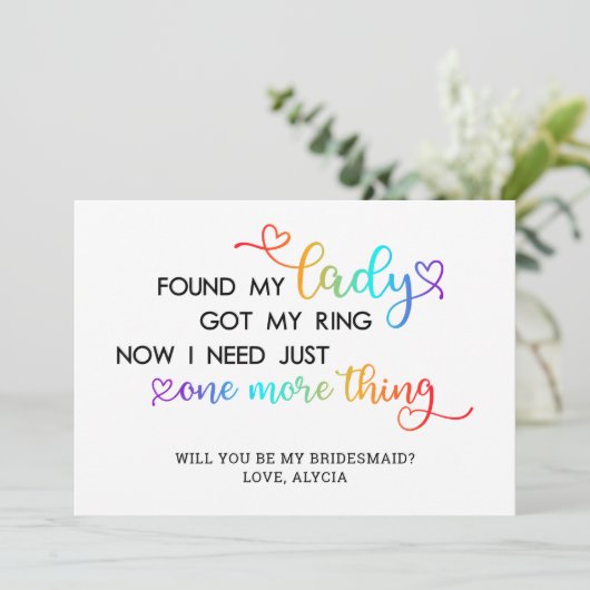 私のLGBTの女性が私の花嫁結婚のメイドであることを発見した 招待状 (スタンド正面)