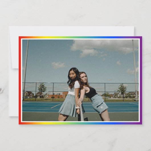 私のLGBTの女性が私の花嫁結婚のメイドであることを発見した 招待状 (裏面)