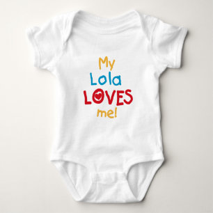 私のLolaは私をTシャツおよびギフト愛します ベビーボディスーツ