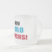 私のLoloはTシャツおよびギフトを揺すります フロストグラスマグカップ (正面右)