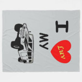 私のLOVE謙虚さ フリースブランケット (正面(横))