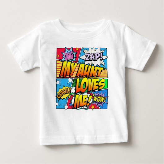 私のLoves Me叔母さんの漫画本 ベビーTシャツ (正面)