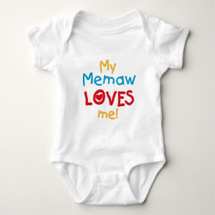 私のMemawは私をTシャツおよびギフト愛します ベビーボディスーツ