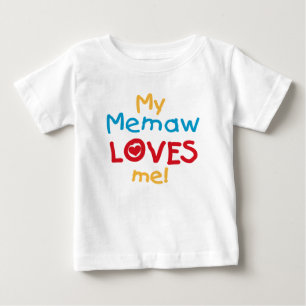 私のMemawは私をTシャツおよびギフト愛します ベビーTシャツ