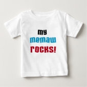 私のMemawはTシャツおよびギフトを揺すります ベビーTシャツ (正面)