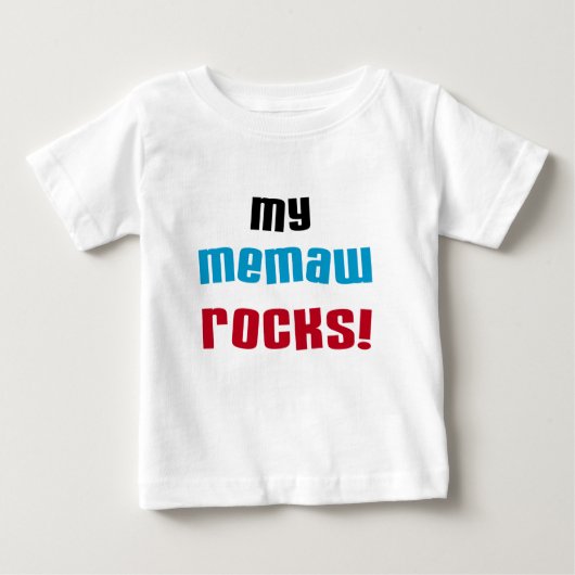 私のMemawはTシャツおよびギフトを揺すります ベビーTシャツ (正面)
