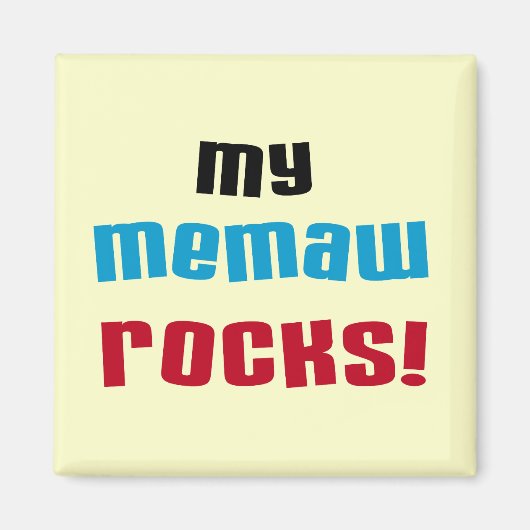 私のMemawはTシャツおよびギフトを揺すります マグネット (正面)