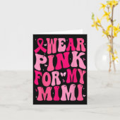 私のMimiは乳がん戦争をサポートするために衣服ピンク カード (黄色い花)