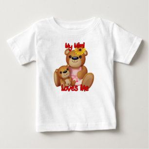 私のMimiは私をテディー・ベア愛します ベビーTシャツ