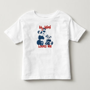 私のMimiは私をパンダ愛します トドラーTシャツ