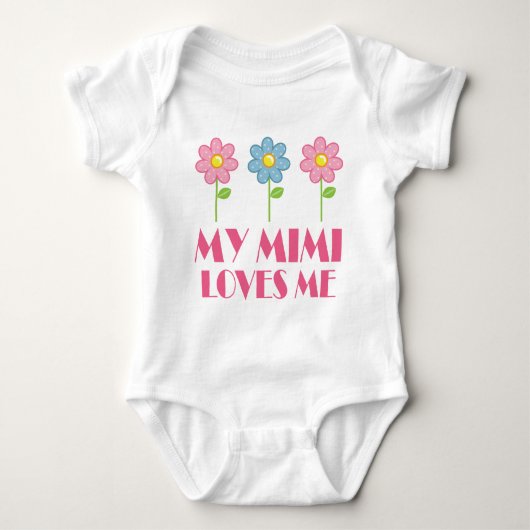 私のMimiは私を愛します ベビーボディスーツ (正面)