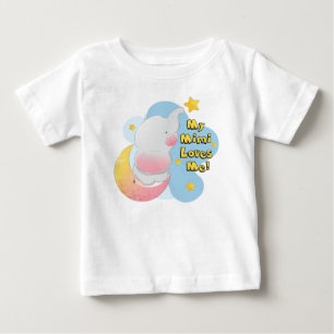 私のMimiは私を象愛します ベビーTシャツ