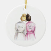 私のMOHですか。 Blのパンの花嫁DkのBrのパンの女中 セラミックオーナメント (正面)