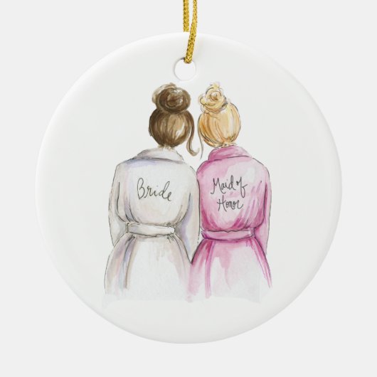 私のMOHですか。 Brのパンの花嫁Blのパンの女中 セラミックオーナメント (正面)