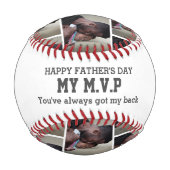 私のMVP私の得父の日の私のMVPのカスタム写真 野球ボール (正面)