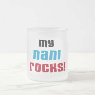 私のNaniはTシャツおよびギフトを揺すります フロストグラスマグカップ
