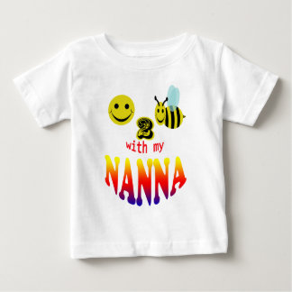 私のnannaの署名されたhappy2bee ベビーTシャツ