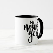 私のNewfは間抜け-ニューファウンドランド犬のマグです マグカップ (正面右)