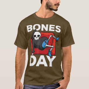 私のNo Bones Dayウイルスのチリンおもしろいスケルトン Tシャツ
