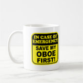 私のOboeを救って下さい コーヒーマグカップ (左)