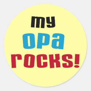 私のOpaはTシャツおよびギフトを揺すります ラウンドシール