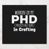 私のPHDプロジェクトで作業する半分はクラフトで スパークリングワインラベル (シングルラベル)