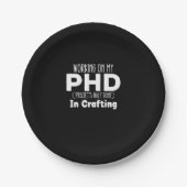 私のPHDプロジェクトで作業する半分はクラフトで ペーパープレート (正面)