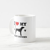 私のplott猟犬を愛して下さい コーヒーマグカップ (正面左)