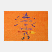 私のprettiesホーム来にハロウィーンのおもしろい魔女 ドアマット (正面)