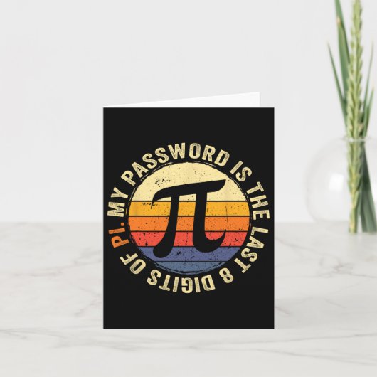 私のPwordはPi数学の恋人Piの最後の8桁である カード (正面)