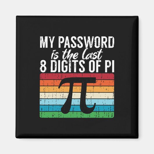 私のPwordはPi数学のPi日の最後の8桁であるVi マグネット (正面)