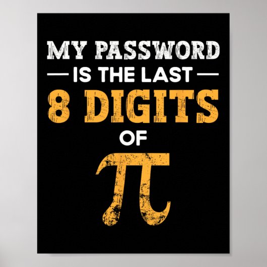 私のPwordはPi日の最後の8桁である ポスター (正面)