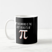 私のPwordはPi Math Pi Day Huの最後の8桁である コーヒーマグカップ (左)