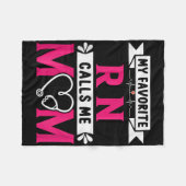 私のRn登お気に入りの録ナースは私をMom Moteと呼ぶ フリースブランケット (正面(横))