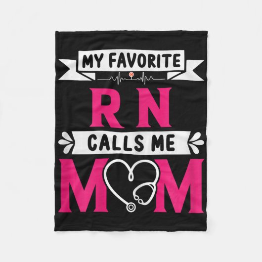 私のRn登お気に入りの録ナースは私をMom Moteと呼ぶ フリースブランケット (正面)
