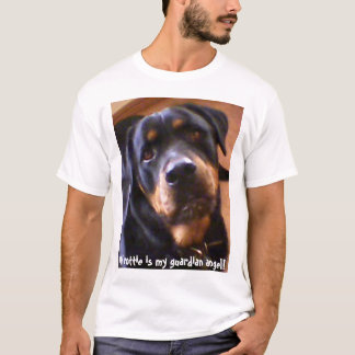私のrottieは私の守り神です! tシャツ