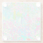 私のRubio Gardenでアクアとホットピンクの日の出 ガラスコースター (裏面)