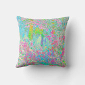 私のRubio Gardenでアクアとホットピンクの日の出 クッション (裏面)