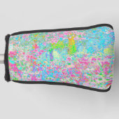 私のRubio Gardenでアクアとホットピンクの日の出 ゴルフヘッドカバー (正面)